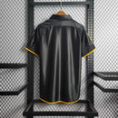 Camisa Pronta Entrega Real Madrid Away 1999/01 - Adidas Retrô Masculina - Preta/Laranja