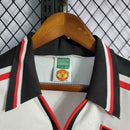 Camisa Manchester United Away 1998/99 - Umbro Retrô Masculina - Branca/Preta
