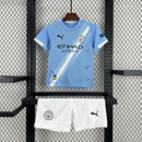 Conjunto Kit Infantil Manchester City Home 2025/26 - Puma Torcedor - Azul/Branca