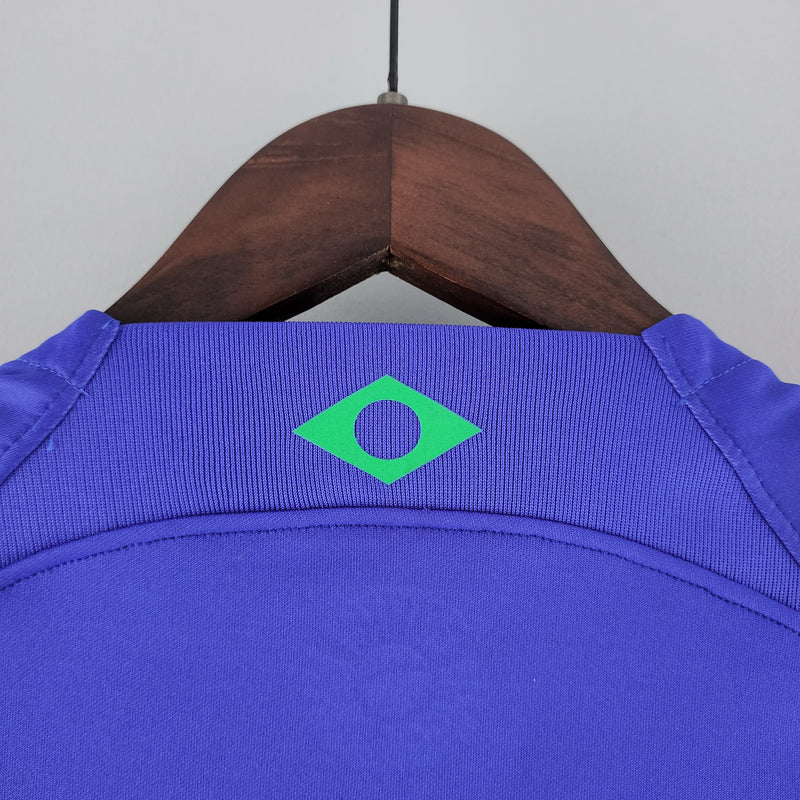 Camisa Seleção Brasil Away 2022 - Nike Torcedor Feminina - Azul/Verde