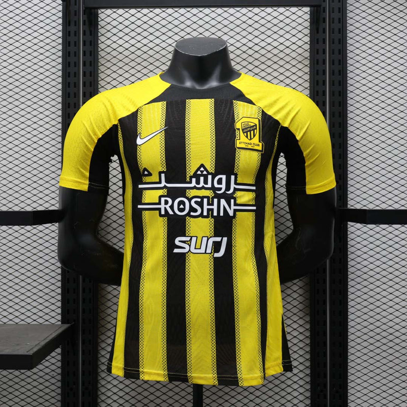 Camisa Ittihad Home 2024/25 - Nike Jogador Masculina - Amarela/Preta