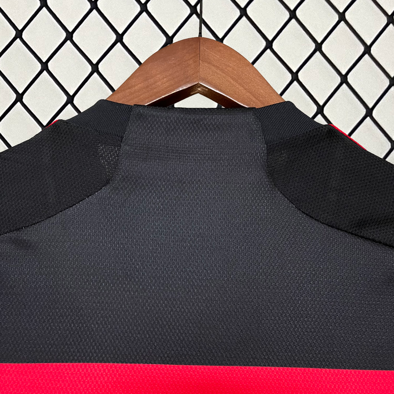 Camisa Flamengo Home  2024/25 - Adidas Torcedor Masculina - Vermelha/Preta