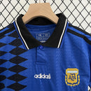 Conjunto Kit Infantil Seleção Argentina Home 2014/15 - Adidas Retrô - Azul/Preta
