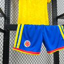 Conjunto Kit Infantil Seleção Colômbia Home 2026/27 - Adidas Torcedor - Amarela/Azul