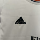 Conjunto Kit Infantil Real Madrid Home 2013/14 - Adidas Retrô - Branca/Laranja