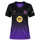 Camisa Barcelona Away 2026/27 - Kobe Bryte Torcedor Feminina - Preta/Roxa