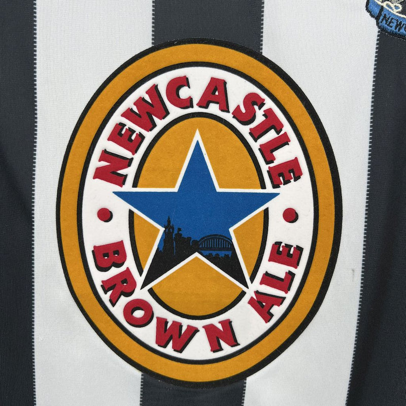 Camisa Newcastle Home 1999/00 - Adidas Retrô Masculina - Preta/Branca