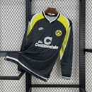 Camisa Manga Longa Borussia Dortmund Away 1995/96 - Nike Retrô Masculina - Preta/Amarela