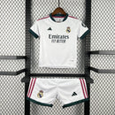Conjunto Kit Infantil Real Madrid Home 2026/27 - Adidas Torcedor - Branca/Vermelha