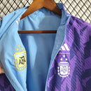 Jaqueta Corta Vento Seleção Argentina Adidas Dupla Face - Azul/Roxa