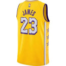 Camisa Regata NBA Nike Los Angeles Lakers James N°23 - Amarela/Roxa