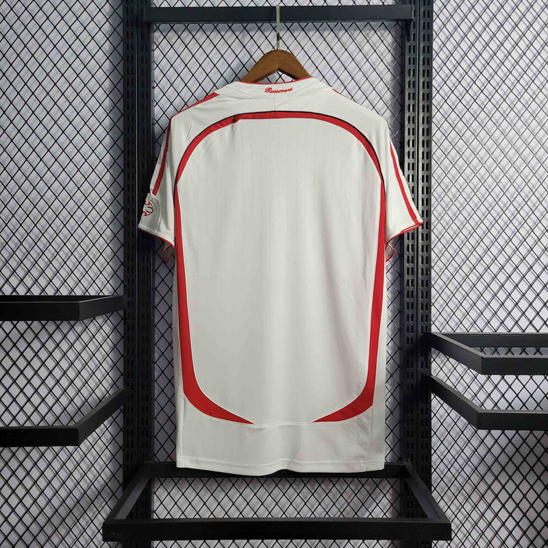 Camisa Pronta Entrega Manchester United Away 2006/07 - Adidas Retrô Masculina - Branca/Vermelha + KAKA' N°22 + Frete Grátis