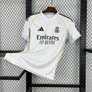 Camisa Real Madrid Home 2025/26 - Torcedor Adidas Masculina - Branca/Cinza