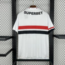 Camisa São Paulo Home 2025/26 - New Balace Torcedor Masculina - Branca/Preta