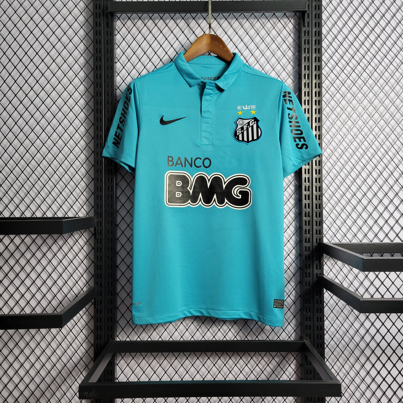 Camisa Pronta Entrega Santos Away 2011/12 - Nike Retrô Masculina - Azul/Preta + NEYMAR N°11 + Frete Grátis