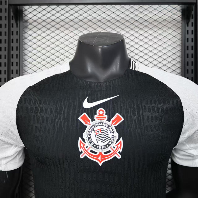 Camisa Corinthians Away 2025/26 - Nike Jogador Masculina - Preta/Branca
