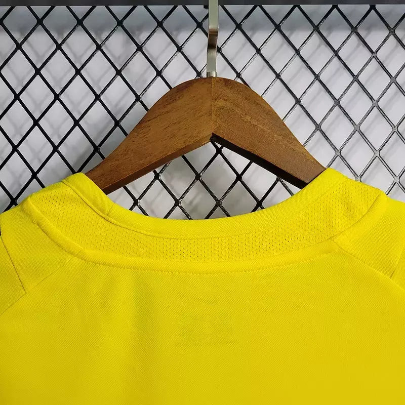 Camisa Pronta Entrega Seleção Brasil Home 2002 - Nike Retrô Masculina - Amarela/Verde + RONALDO N°9 + Frete Grátis