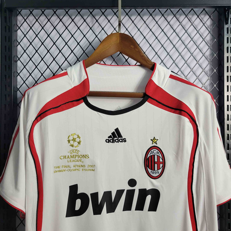 Camisa Pronta Entrega Manchester United Away 2006/07 - Adidas Retrô Masculina - Branca/Vermelha + KAKA' N°22 + Frete Grátis