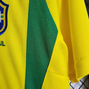 Camisa Pronta Entrega Seleção Brasil Home 2002 - Nike Retrô Masculina - Amarela/Verde + RONALDO N°9 + Frete Grátis