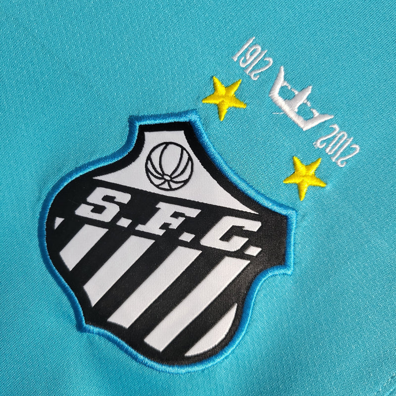 Camisa Pronta Entrega Santos Away 2011/12 - Nike Retrô Masculina - Azul/Preta + NEYMAR N°11 + Frete Grátis