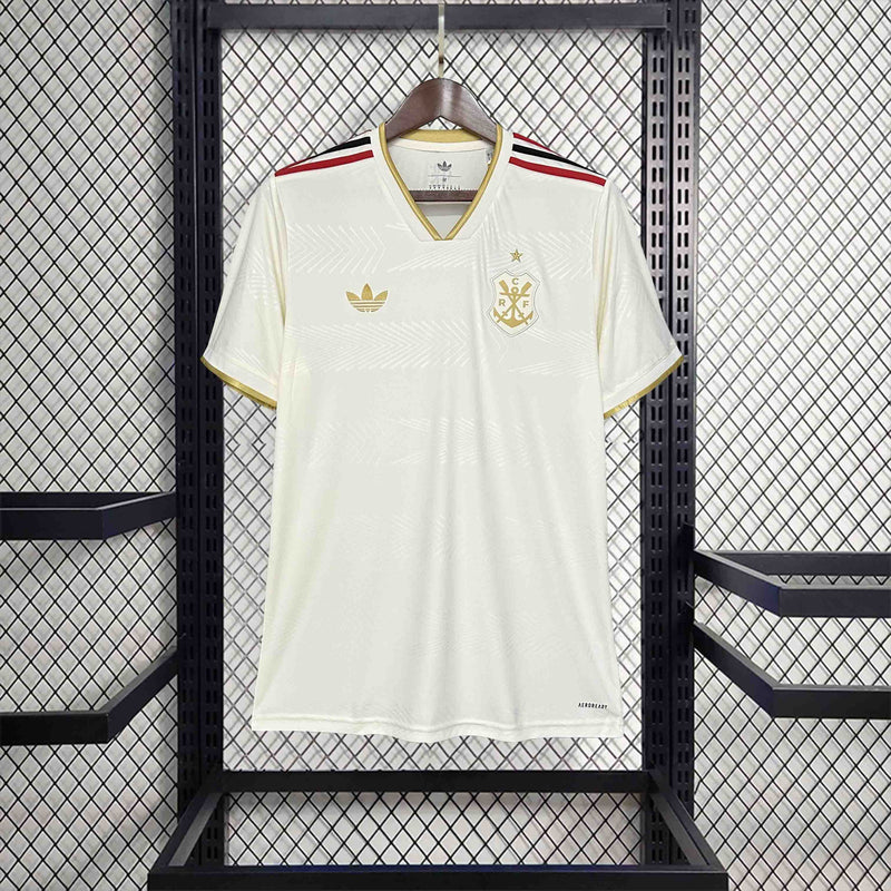 Camisa Flamengo Third 2025/26 - Adidas Torcedor Masculina - Bege/Dourada