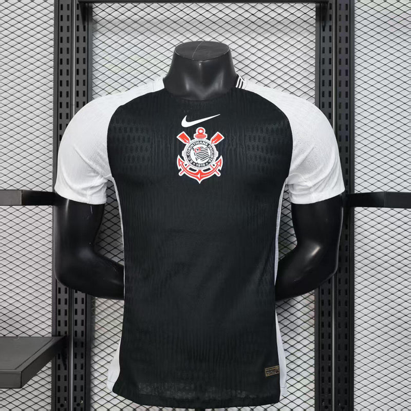 Camisa Corinthians Away 2025/26 - Nike Jogador Masculina - Preta/Branca
