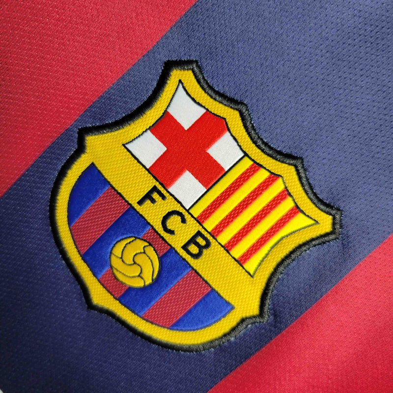 Camisa Pronta Entrega Barcelona Home 2014/15 - Nike Retrô Masculina - Vermelha/Azul + NEYMAR JR N°11 + Frete Grátis