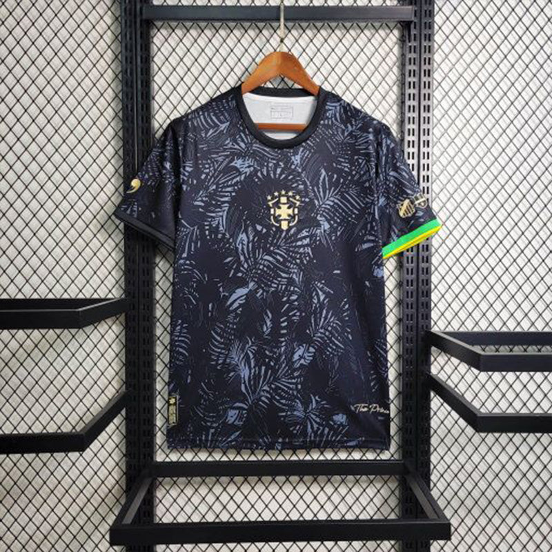 Camisa Seleção Brasil Edição Especial Neymar 23/2024 - Prince Torcedor Masculina - Preta/Verde