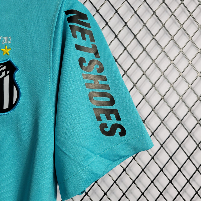 Camisa Pronta Entrega Santos Away 2011/12 - Nike Retrô Masculina - Azul/Preta + NEYMAR N°11 + Frete Grátis