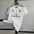 Camisa Pronta Entrega Real Madrid Home 2017/18 - Adidas Retrô Masculina - Branca/Azul + RONALDO N°7 + Frete Grátis