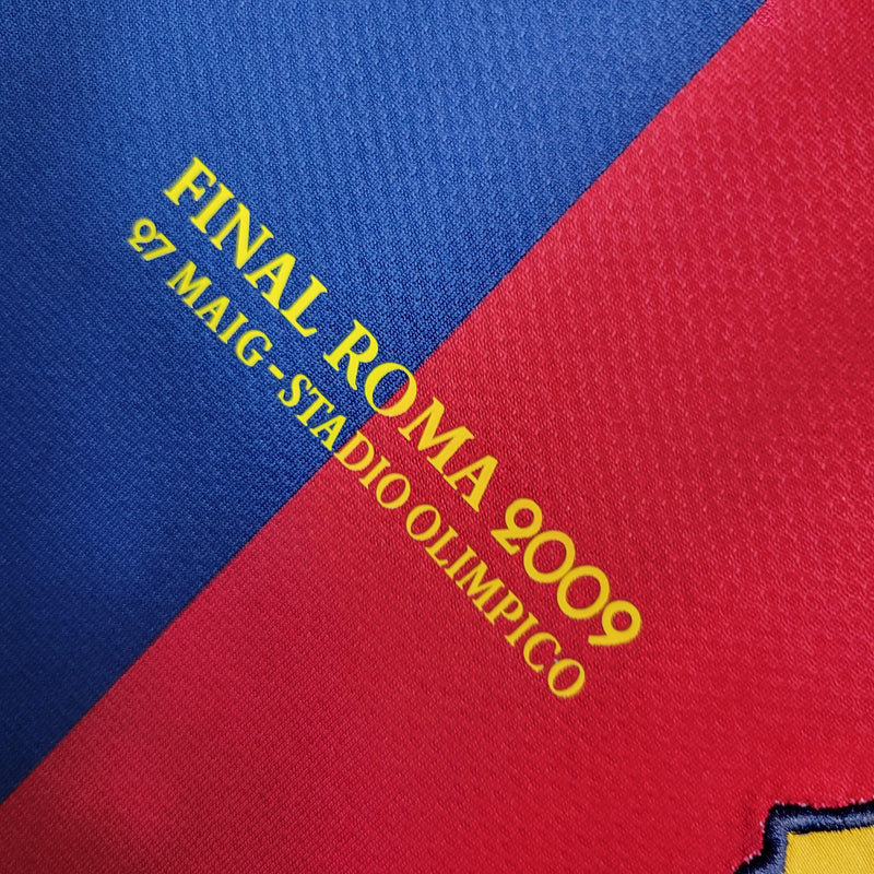 Camisa Pronta Entrega Barcelona Home 2008/09 - Nike Retrô Masculina - Vermelha/Azul + MESSI N°10 + Frete Grátis