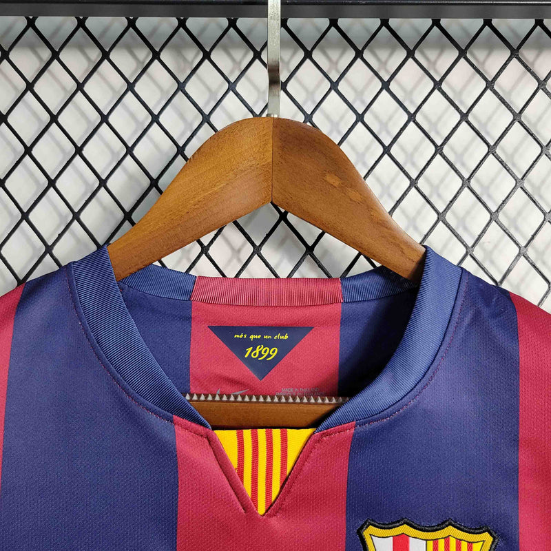 Camisa Pronta Entrega Barcelona Home 2014/15 - Nike Retrô Masculina - Vermelha/Azul + NEYMAR JR N°11 + Frete Grátis