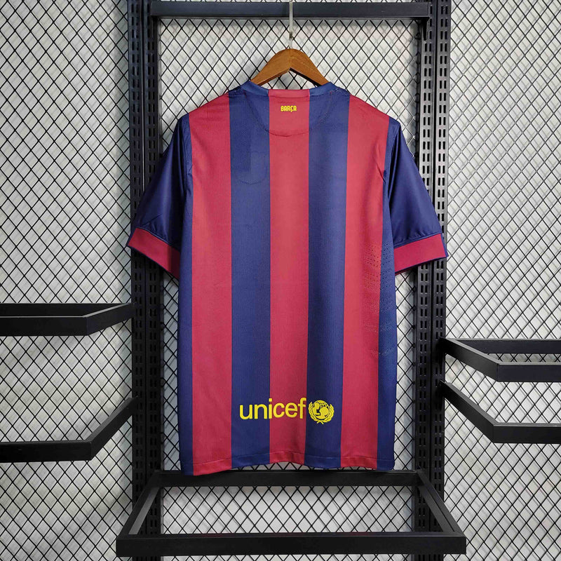 Camisa Pronta Entrega Barcelona Home 2014/15 - Nike Retrô Masculina - Vermelha/Azul + NEYMAR JR N°11 + Frete Grátis