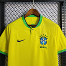 Camisa Pronta Entrega Brasil Home 2022/23 - Nike Torcedor Masculina - Amarela/Verde